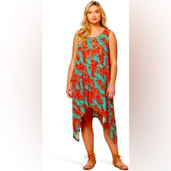 ❤️NEW Jessica Simpson Plus Size Jade Fit and Flare Midi Dress - Picture 2 of 6